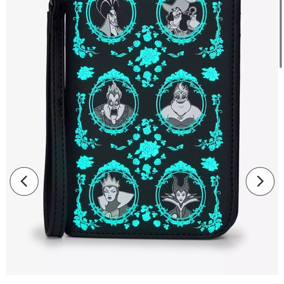 Loungefly Disney NWT Villains Frame Glow-In-The-Dark
Mini Backpack w/wallet main image 9